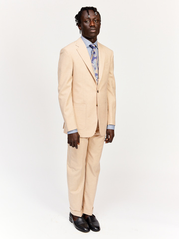 Ambitious Beggars Man In A Suit 7インチ Navy Irish Linen Suit - Beggars Run
